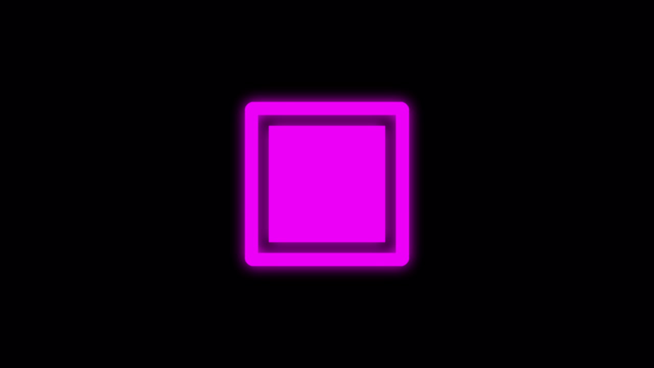Simple wave neon icon square Transitions. 1080p - 30 fps - Alpha Channel (3)