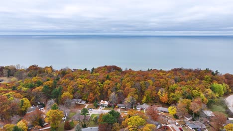 colors peaking on various trees along the great lakes