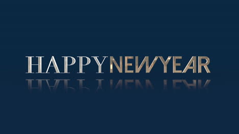 Elegance-style-Happy-New-Year-text-on-blue-gradient