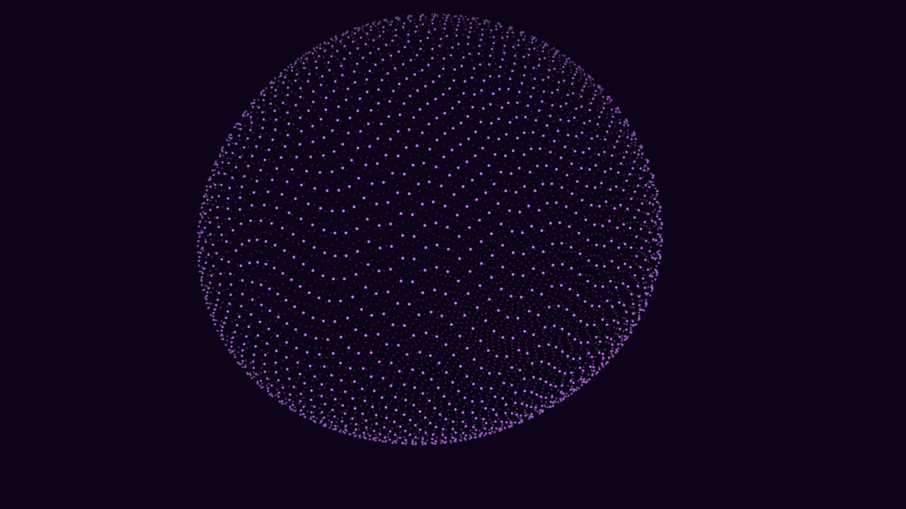 A 3D sphere created with numerous dots, resembling a digital model. The image lacks context, leaving the purpose or significance open to interpretation
