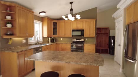 big open kitchen in home