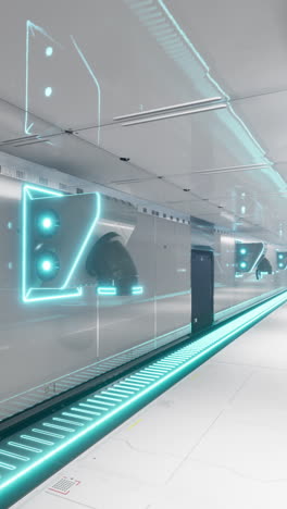 futuristic hallway in spaceship