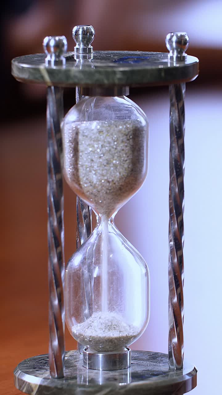 Hourglass with Sand Flowing