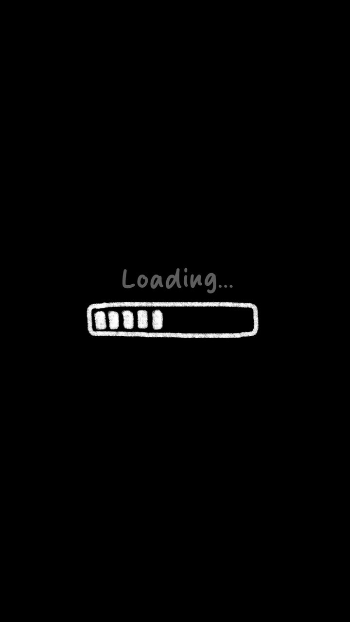Hand Drawn Loading Bar Animation on Black Background