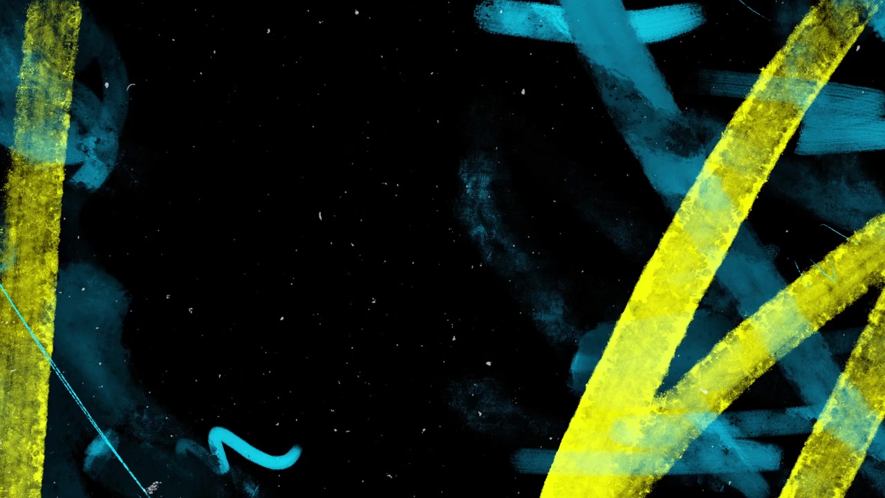 Motion graphics astratta con pennellate animate e texture grunge