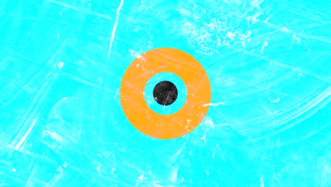 retro bright circles, surface with dust and scratches grunge effect, 3d render computer generated background