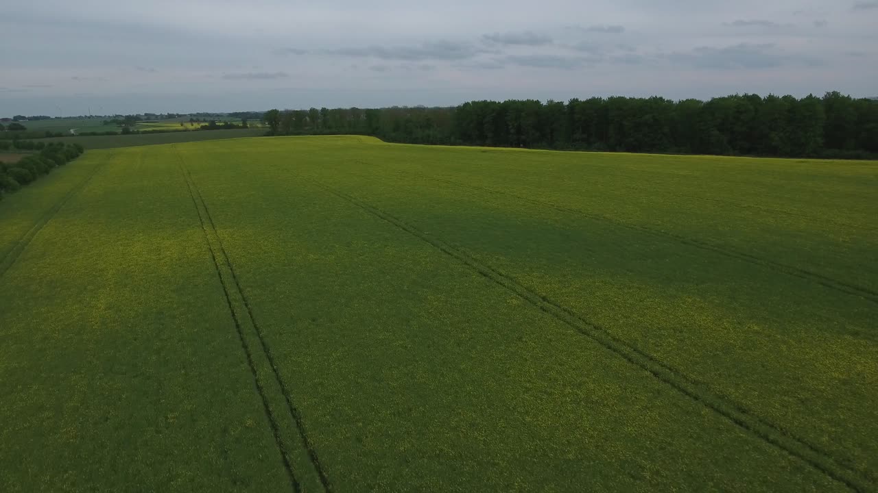 фермерское поле, сельская местность южная швеция сконе, österlen, tosterup, высокий воздушный фронт