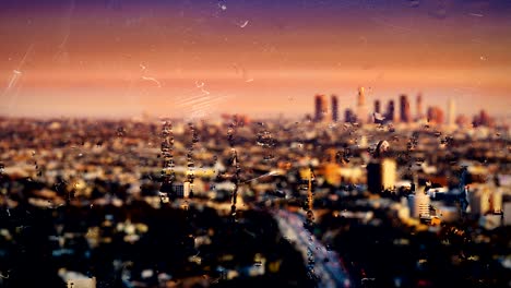 abstract cgi motion graphics and animated background with water drops on glass