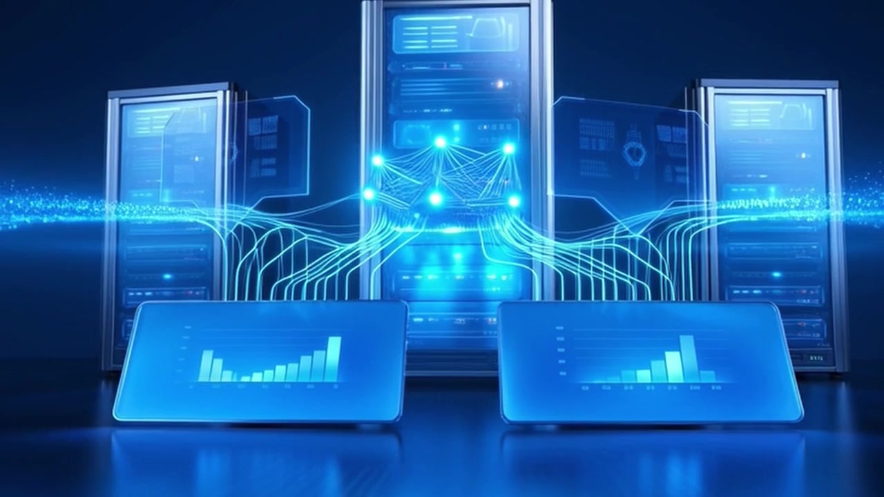Digital Data Transfer and Server Network Visualization