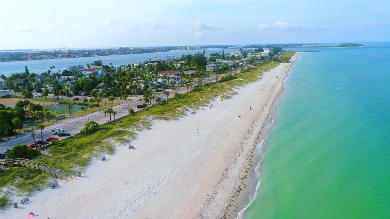 Fly up Pass-a-Grille Beach in St. Petersburg, FL
