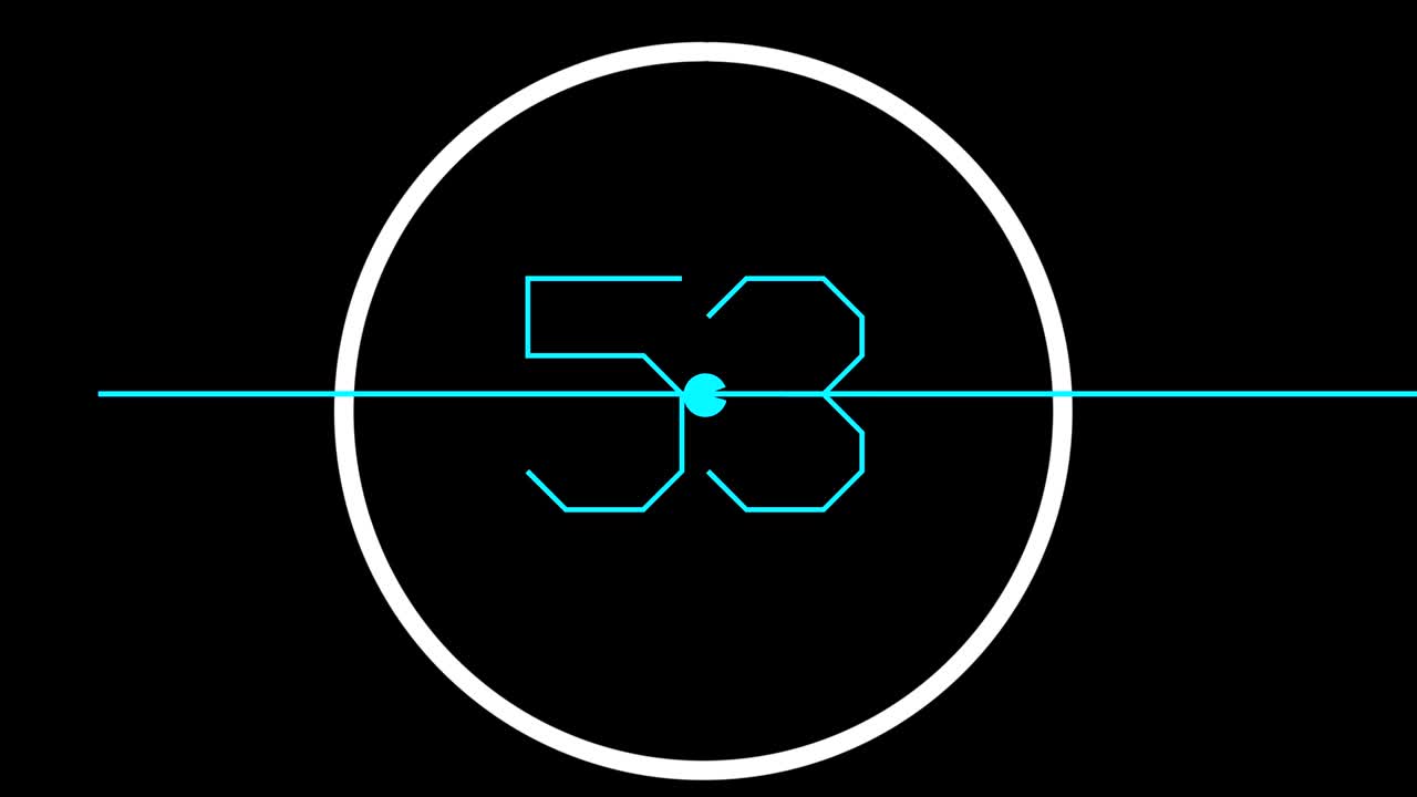 One minute countdown background with scifi technology design