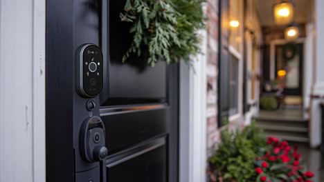 smart lock on front door