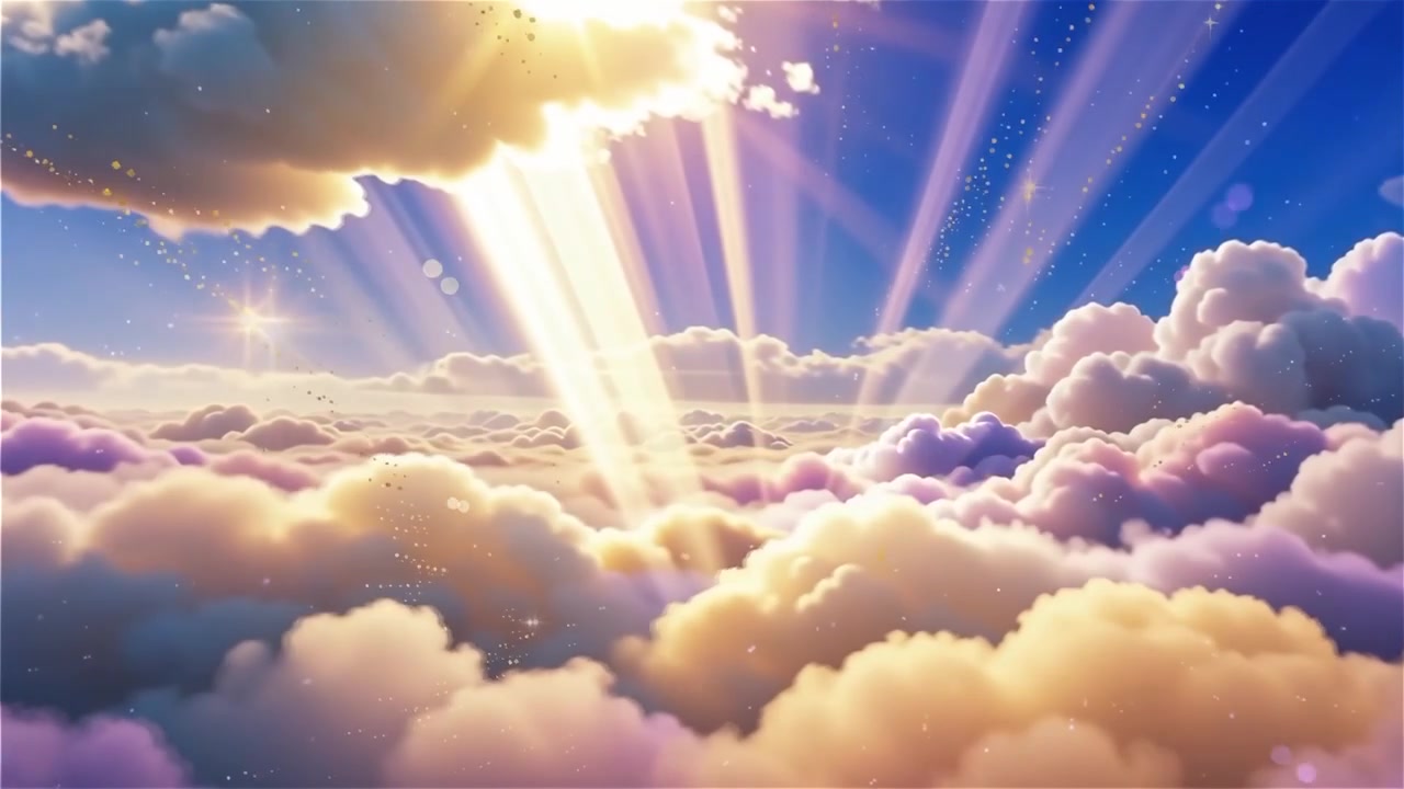Christian Heavenly Light Worship Background