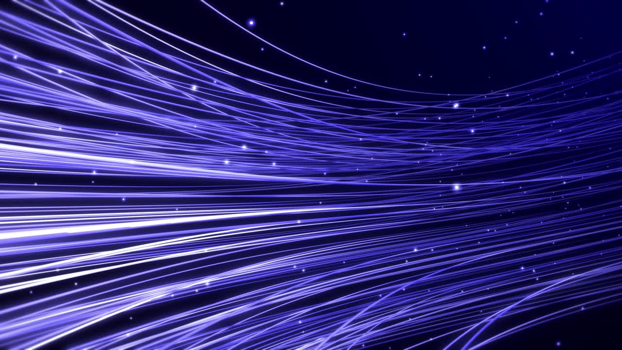 Futuristic Data Cables In Empty Space. High Speed Internet. Perfect Loop.