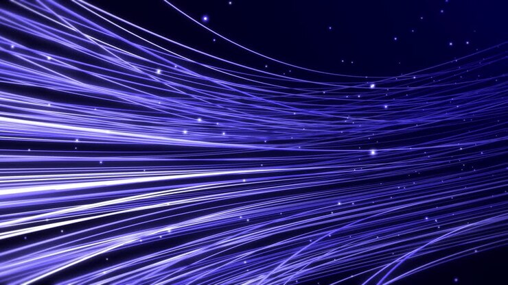 Futuristiske datakabler i tomt rum. Højhastighedsinternet. Perfekt loop.