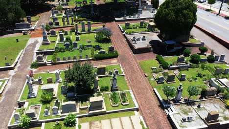 forwards vuelan sobre las tumbas en el cementerio de la ciudad