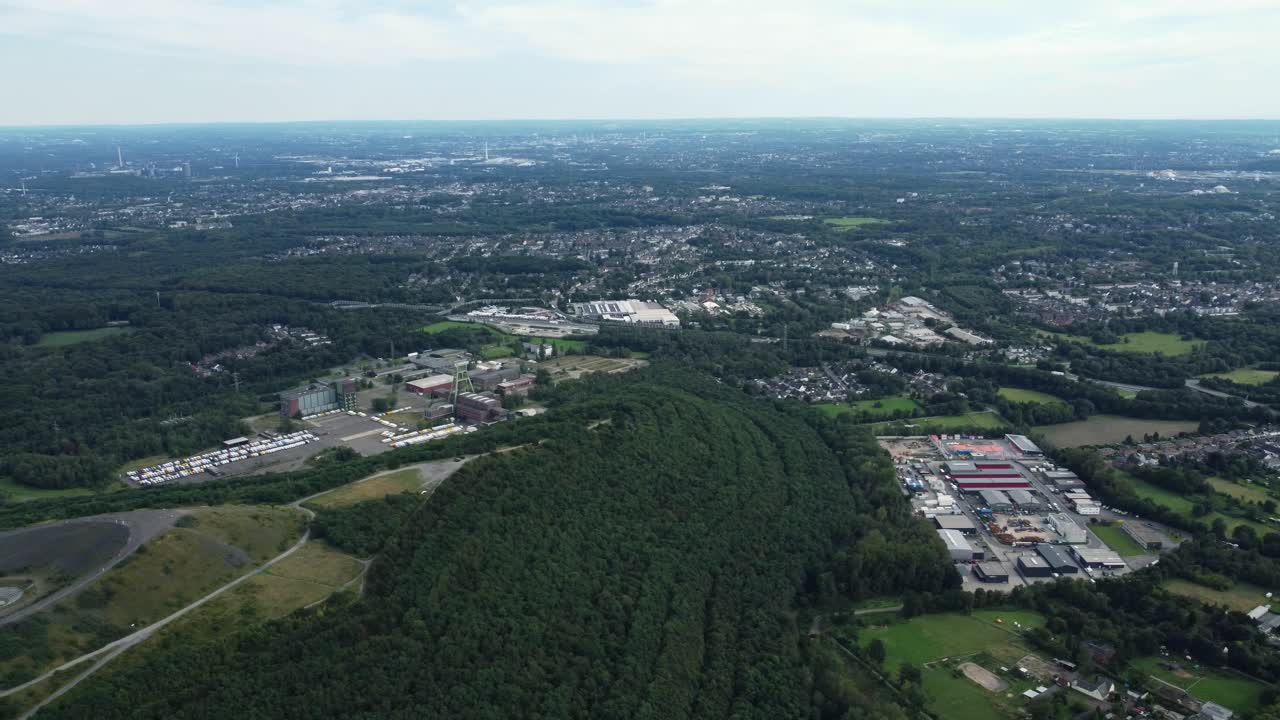 Aerial View of Industrial and Urban Landscape