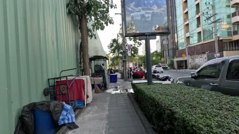 progression of a sidewalk cleaning operation