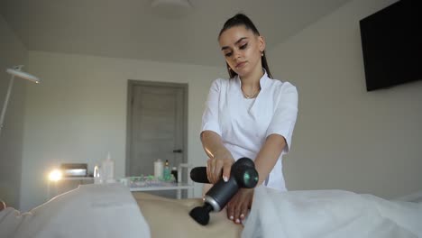 woman receiving massage treatment