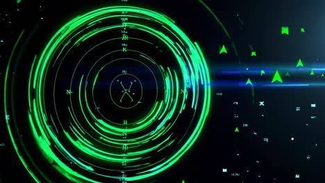 futuristic radar hud display
