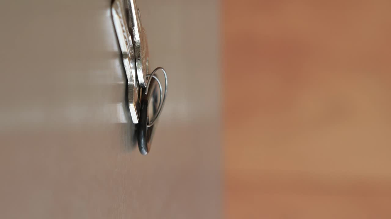 Keys on a metal surface
