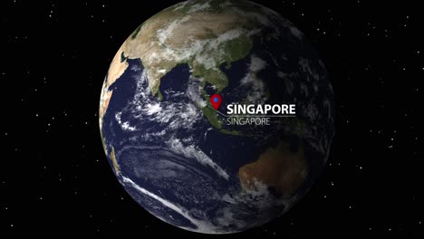 a rapid zoom-in animation focusing on singapore