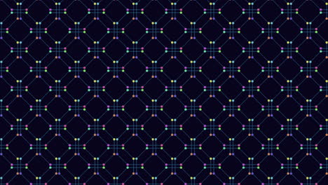 el patrón geométrico de líneas, puntos y formas crea un efecto de azulejos hipnotizante