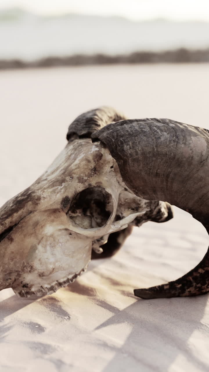 Il cranio di un animale nel deserto