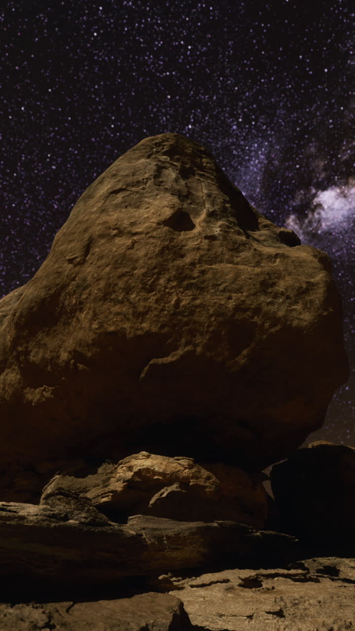 Luminosa vetta stellata che mette in mostra caratteristiche geologiche stratificate e un tocco di avventura