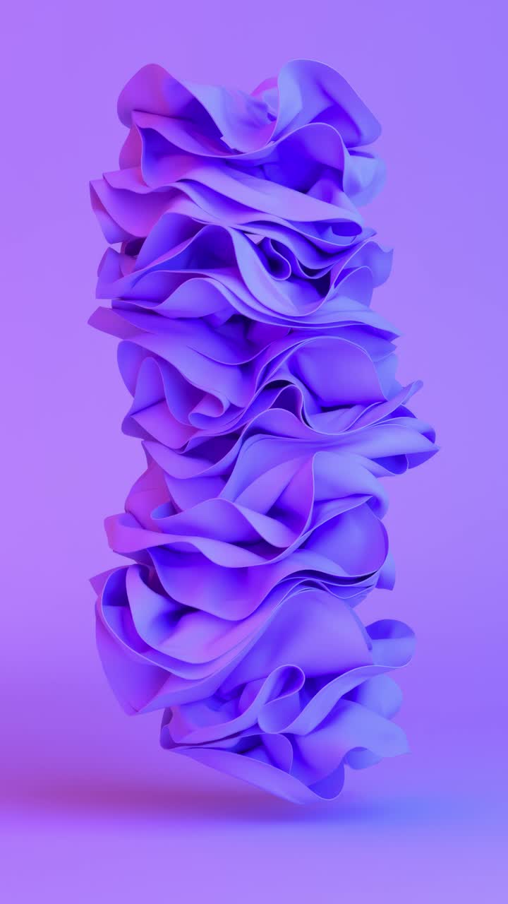 Purple Abstract 3D Geometric Sculpture
