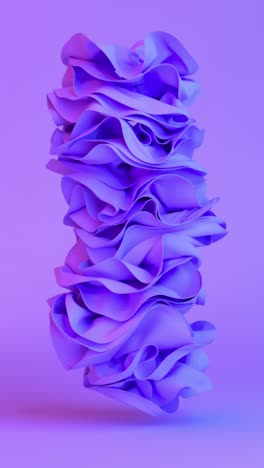 purple abstract 3d geometric sculpture