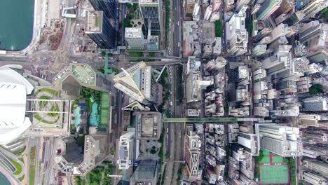 Hong-Kong-megapolis-high-altitude-urban-view-with-traffic-and-skyscrapers