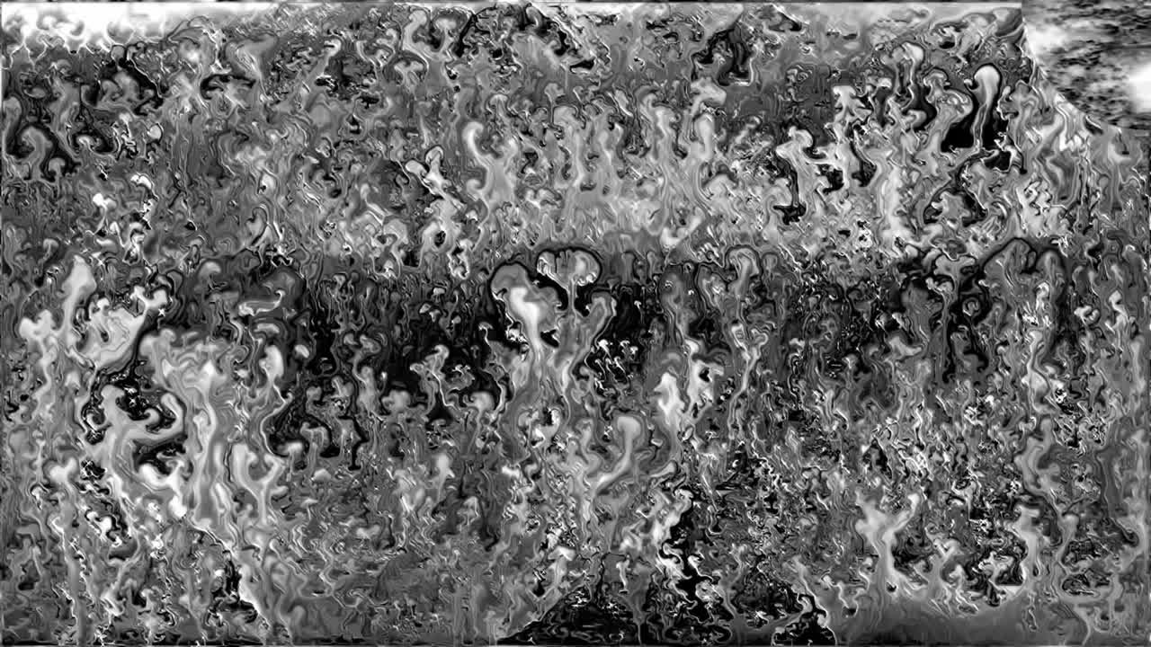 colores abstractos en blanco y negro extendiendo la pintura girando. increíble fondo orgánico para efectos visuales y gráficos en movimiento.