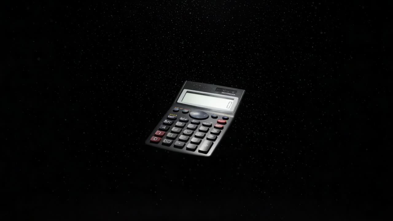 A Simple Yet Powerful Calculator Displaying Zero in a Darkened Background, Symbolizing Potential and Calculation in Decision Making
