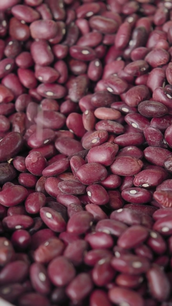 Red Kidney Beans Falling into a Pile