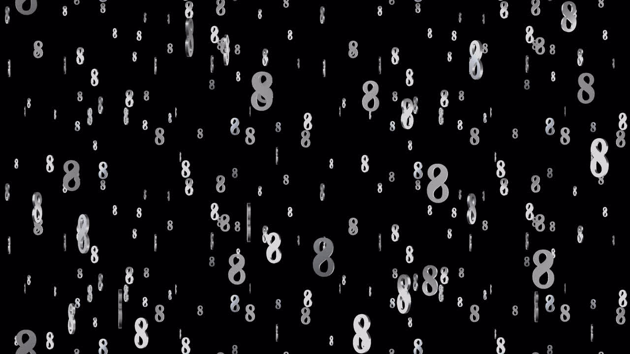 8 azulejos de bucle con número alfa