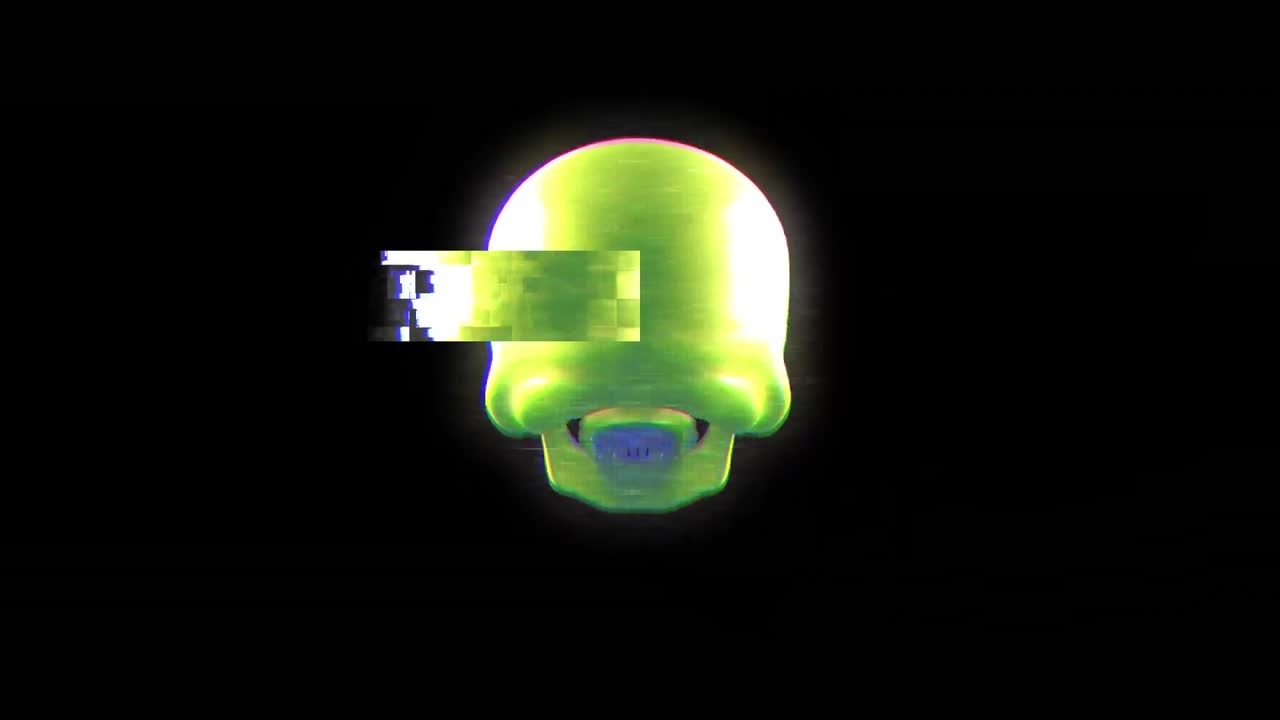 cráneo humano sobre fondo negro