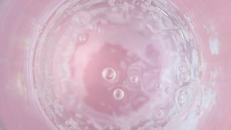 bubbles in pink water