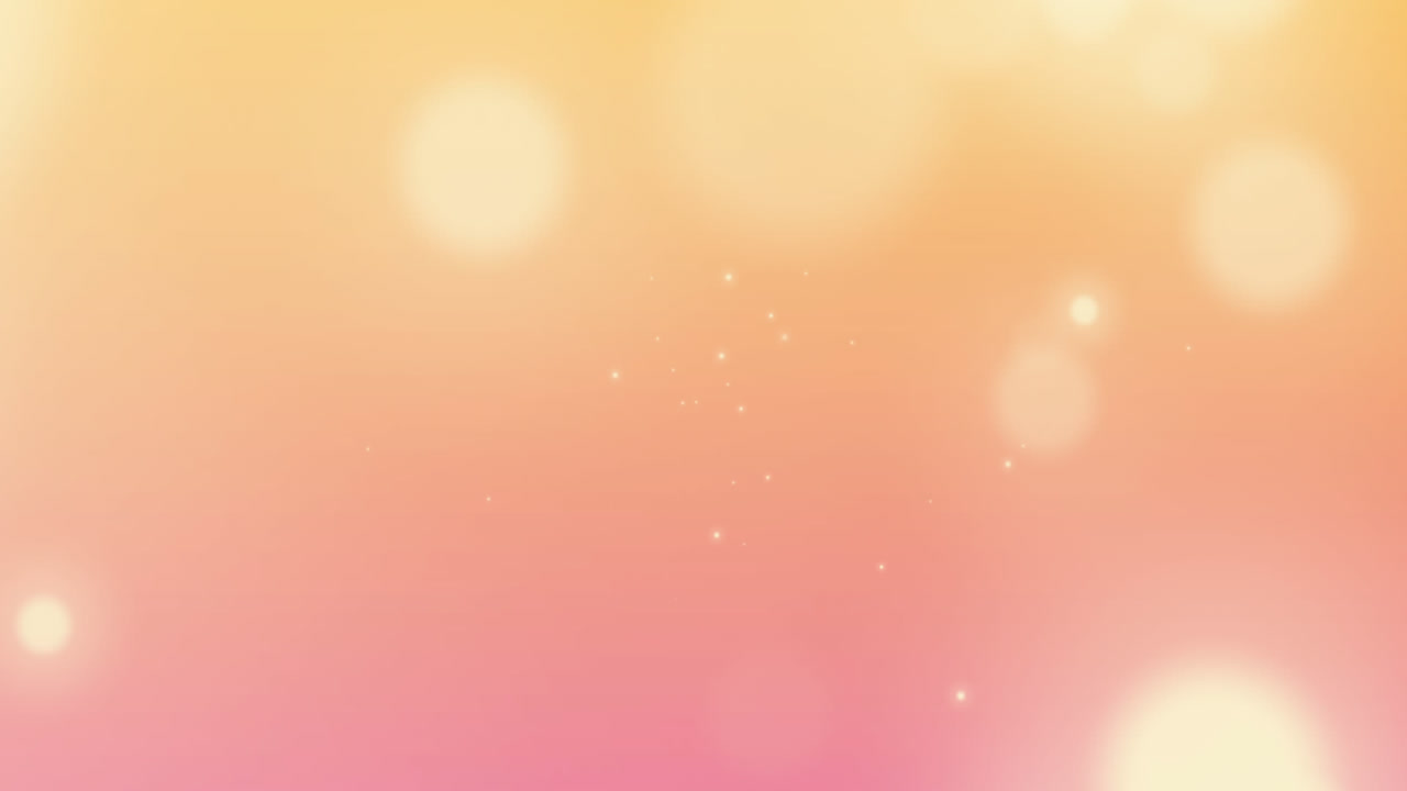 animación de puntos de luz sobre un fondo naranja