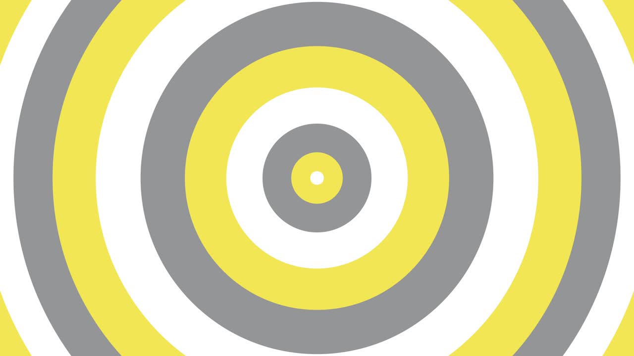 Simple geometric background with white, yellow and gray circles. Trendy color palette motion graphics