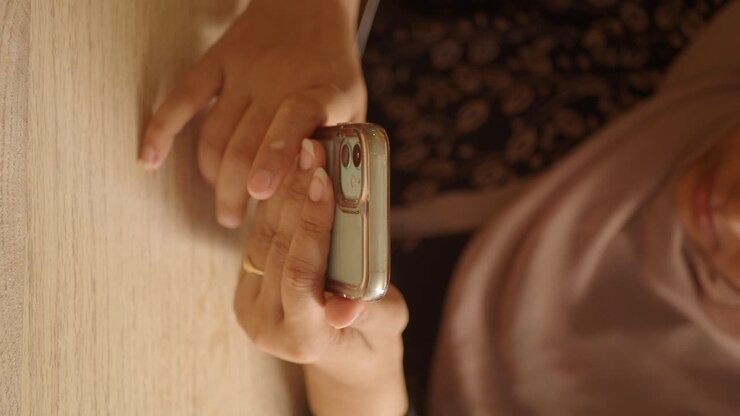 Woman using a smartphone