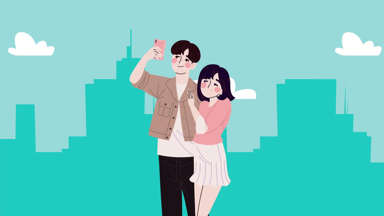 한국 국적의 커플 캐릭터