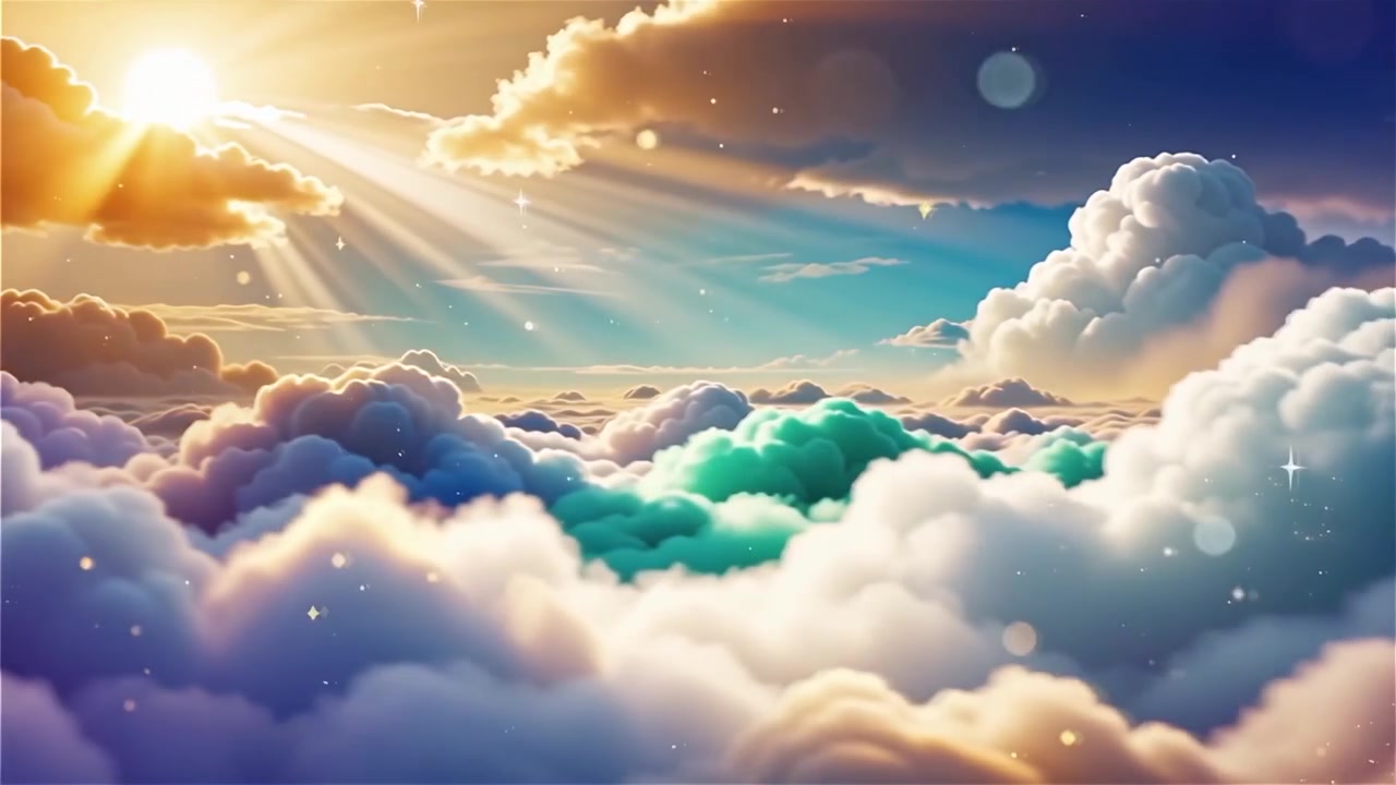 Christian Heavenly Light Worship Background