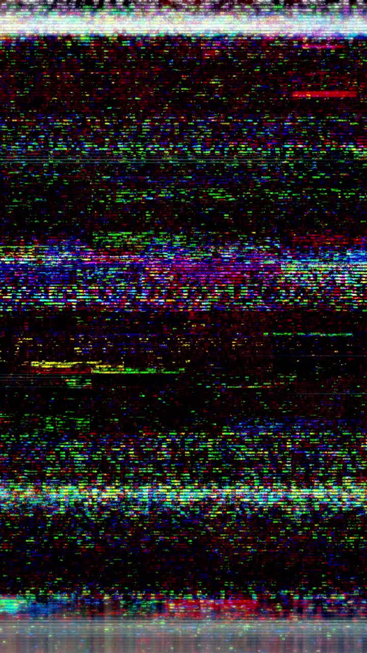 Rumore di Glitch Digitale Sfarfallante e Statico TV