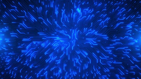 4k circuito de bucle estallido animación de bucle de explosión de energía digital.