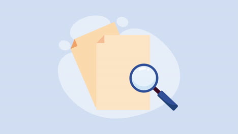 magnifying glass with document animation