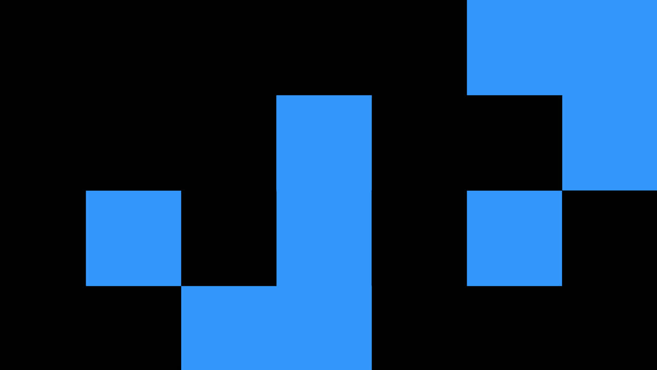Abstract Blue Squares Expanding and Filling Screen
