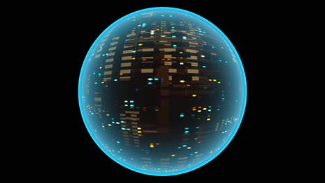 glowing sci fi sphere. seamless loop