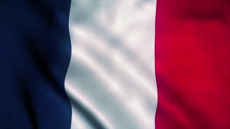 france flag waving in the wind. national flag of france. sign of france seamless loop animation. 4k