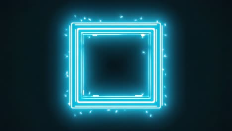 A glowing neon square